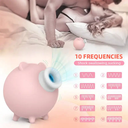 Pink Pig Sucking Vibrator