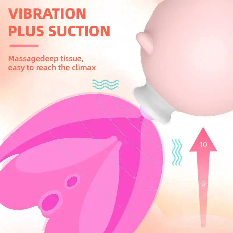 Pink Pig Sucking Vibrator