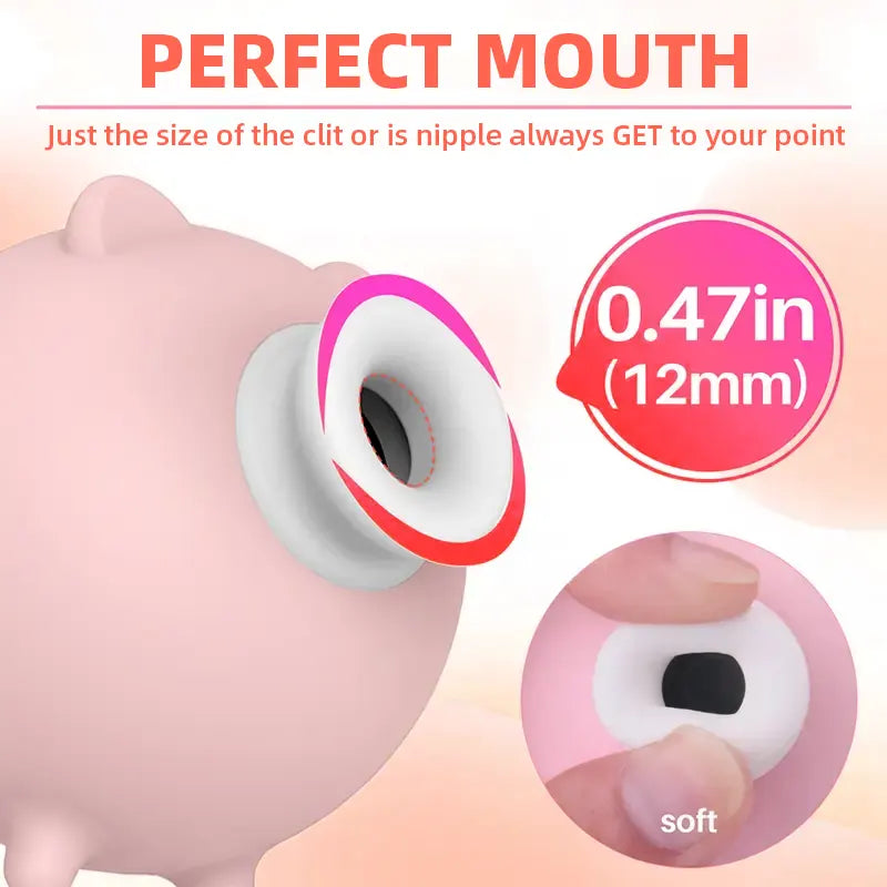 Pink Pig Sucking Vibrator